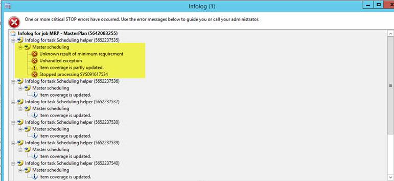 MRP error